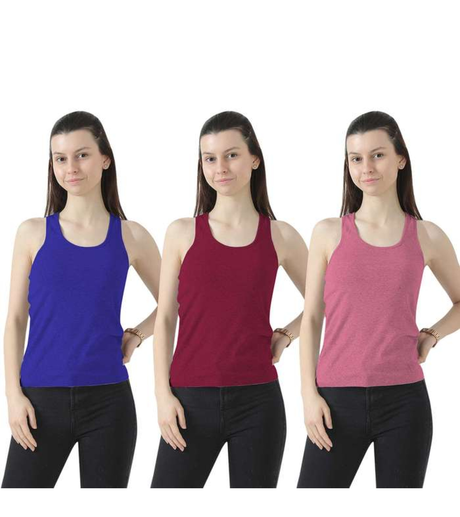 Vink Multicolor Women's Sports Camisole 3 Pack Combo